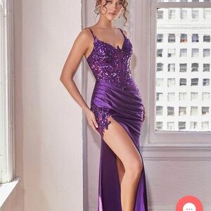 Elegant Purple Prom Gown